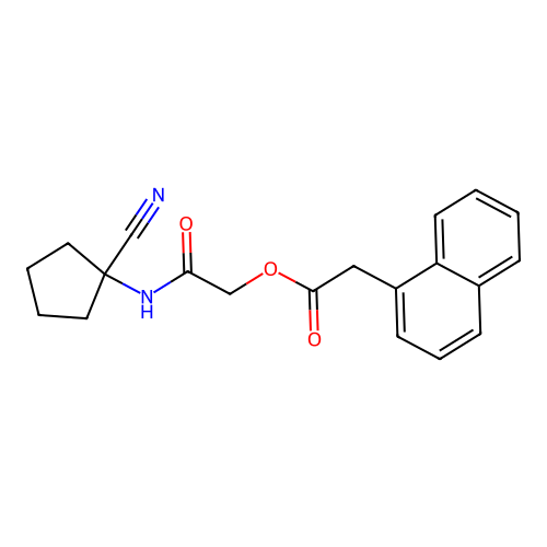 [2-[(1-Cyanocyclopentyl)amino]-2-oxoethyl] 2-naphthalen-1-ylacetate structure
