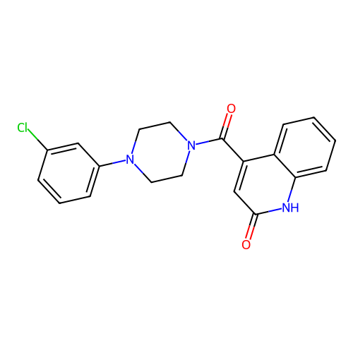 [4-(3-Chlorophenyl)piperazin-1-yl](2-hydroxyquinolin-4-yl)methanone structure