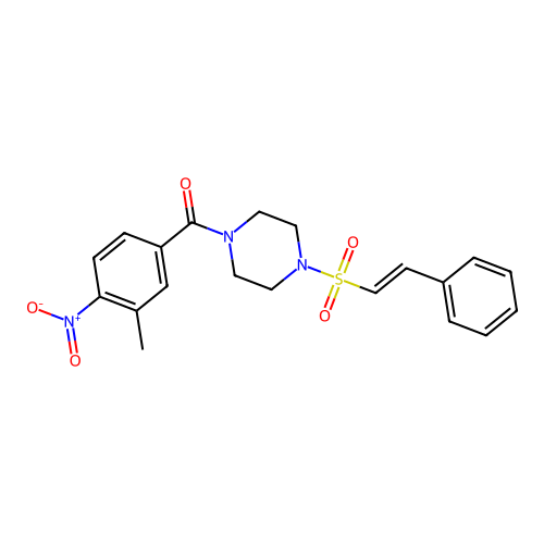 1-(3-Methyl-4-nitrobenzoyl)-4-(2-phenylethenesulfonyl)piperazine structure