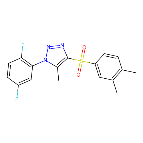 1-(2,5-Difluorophenyl)-4-(3,4-dimethylphenyl)sulfonyl-5-methyltriazole structure