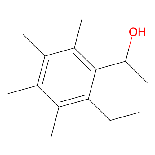Benzenemethanol,2-ethyl-a,3,4,5,6-pentamethyl- structure