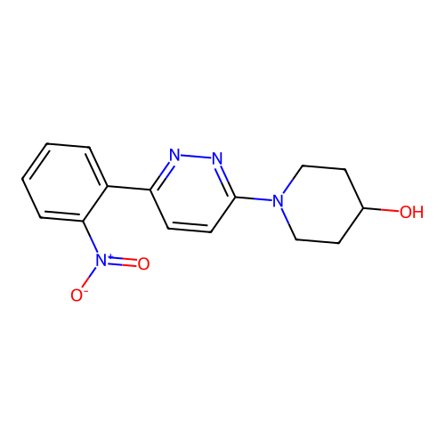4-Piperidinol, 1-(6-(2-nitrophenyl)-3-pyridazinyl)- structure