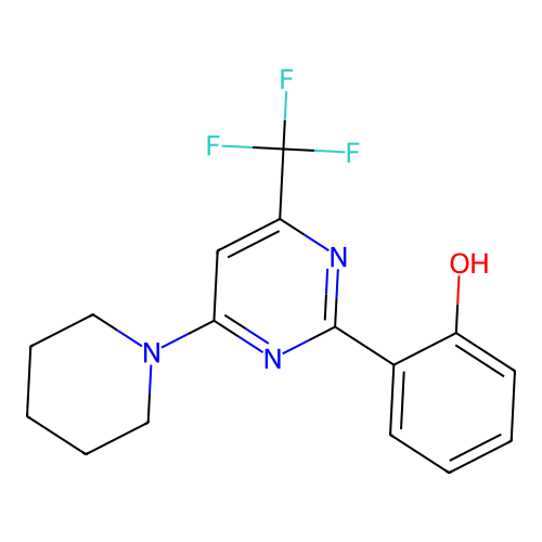 4-Piperidino-6-trifluoromethyl-2-(2-hydroxyphenyl)pyrimidine structure
