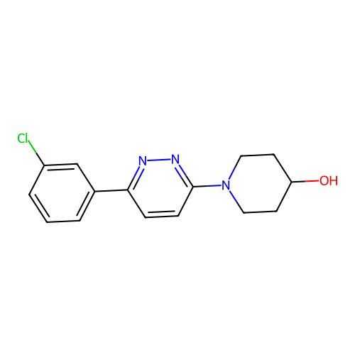 4-Piperidinol, 1-(6-(3-chlorophenyl)-3-pyridazinyl)- structure
