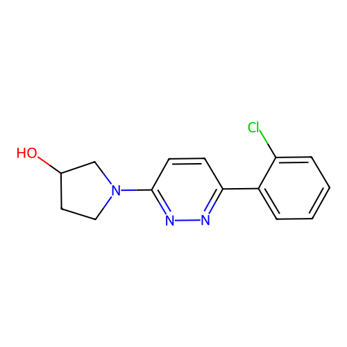 3-Pyrrolidinol, 1-(6-(2-chlorophenyl)-3-pyridazinyl)- structure