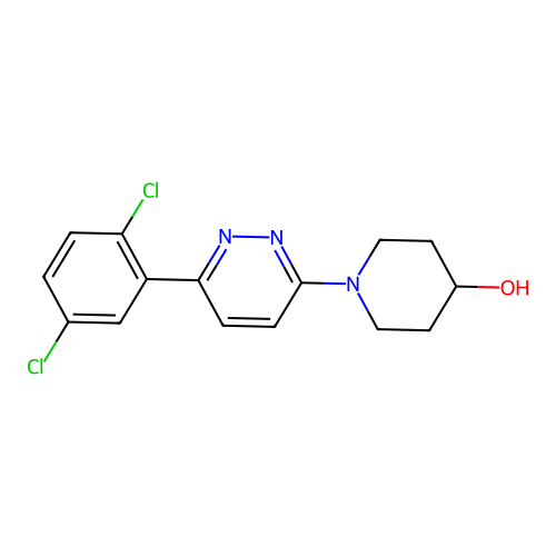 4-Piperidinol, 1-(6-(2,5-dichlorophenyl)-3-pyridazinyl)- structure