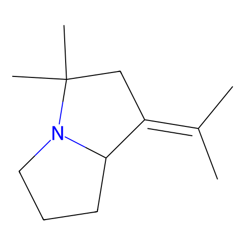 3,3-Dimethyl-1-(propan-2-ylidene)hexahydro-1h-pyrrolizine structure