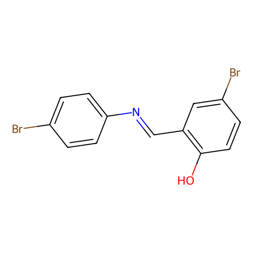 4-Bromo-2-[(E)-[(4-bromophenyl)imino]methyl]phenol structure