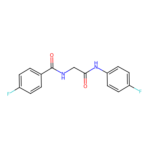 4-fluoro-N-[2-(4-fluoroanilino)-2-oxoethyl]benzamide structure