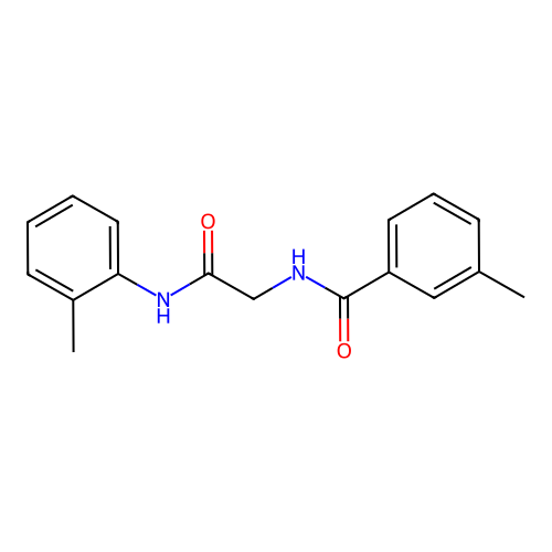 3-methyl-N-[2-(2-methylanilino)-2-oxoethyl]benzamide structure
