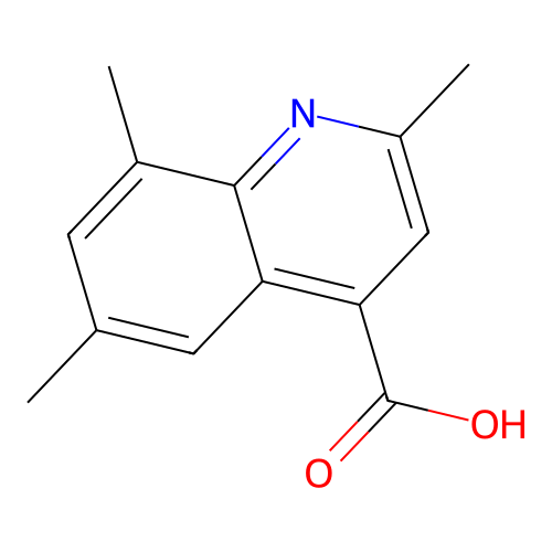 2,6,8-Trimethylquinoline-4-carboxylic acid structure