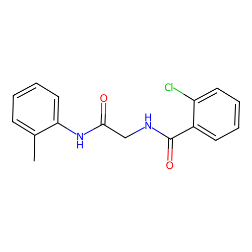 2-chloro-N-[2-(2-methylanilino)-2-oxoethyl]benzamide structure