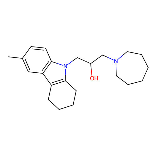 1-(azepan-1-yl)-3-(6-methyl-1,2,3,4-tetrahydro-9H-carbazol-9-yl)propan-2-ol structure