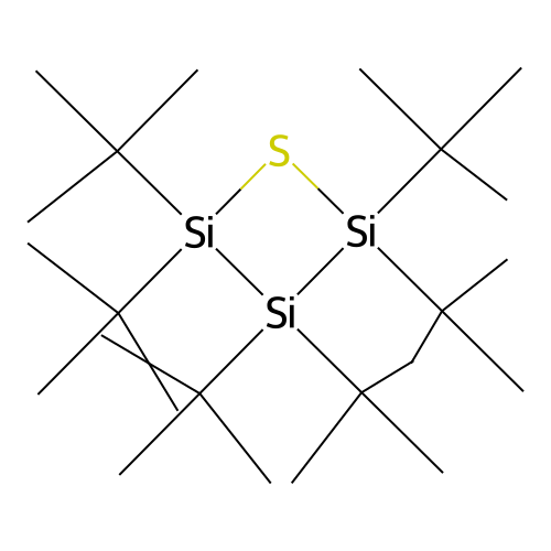 Hexa-t-butylthiatrisiletane structure