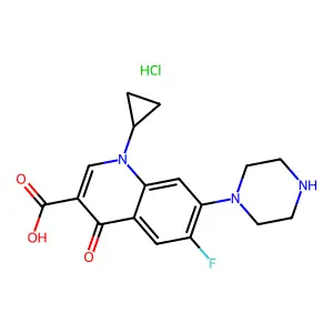 Ciprofloxacin Hydrochloride Anhydrous structure