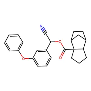 4,7-Methano-3aH-indene-3a-carboxylic acid, octahydro-, cyano(3-phenoxyphenyl)methyl ester structure