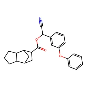 cyano(3-phenoxyphenyl)methyl octahydro-1H-4,7-methanoindene-5-carboxylate structure