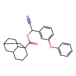 1,6-Methanonapphthalene-`1(2H)-carboxylic acid, octahydro-, cyano(3-phenoxyphenyl)methyl ester structure
