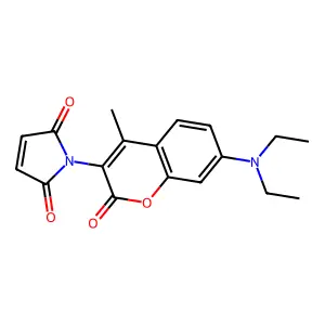 N-(4-(7-(Diethylamino)-4-methylcoumarin-3-yl))maleimide structure