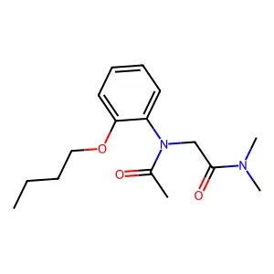 Acetanilide, 2'-butoxy-N-(dimethylcarbamoylmethyl)- structure