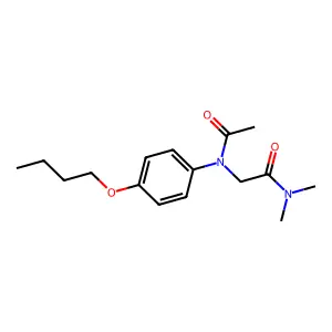 Acetanilide, 4'-butoxy-N-(dimethylcarbamoylmethyl)- structure
