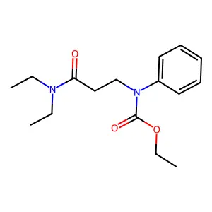 Carbanilic acid, N-(2-(diethylcarbamoyl)ethyl)-, ethyl ester structure