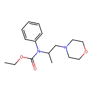 Carbanilic acid, N-(1-methyl-2-morpholinoethyl)-, ethyl ester structure