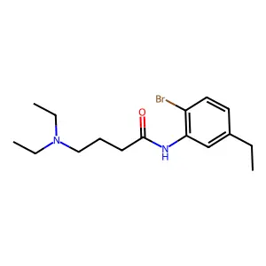 Butyranilide, 2'-bromo-4-(diethylamino)-5'-ethyl- structure