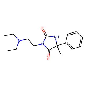 Hydantoin, 3-(2-(diethylamino)ethyl)-5-methyl-5-phenyl- structure
