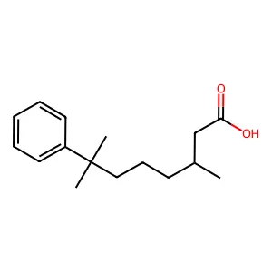 3,7-二甲基-7-苯基辛酸 structure