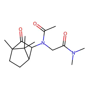 Acetamide, N,N-dimethyl-2-(N-(2-oxo-3-bornyl)acetamido)- structure