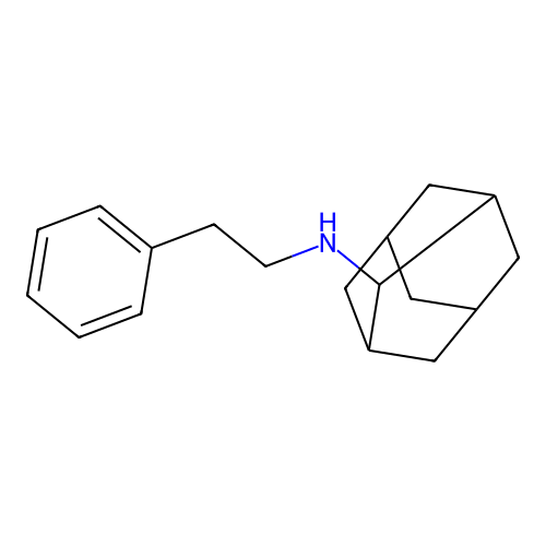 N-phenethyladamantan-2-amine structure