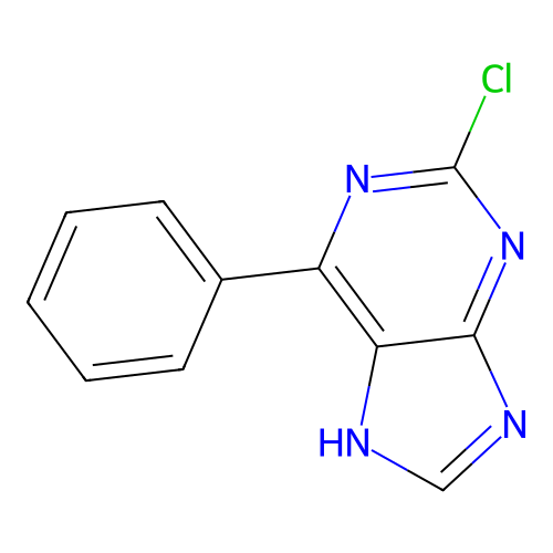 2-chloro-6-phenyl-9H-purine structure