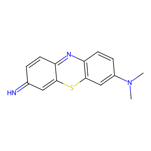 7-imino-N,N-dimethylphenothiazin-3-amine structure