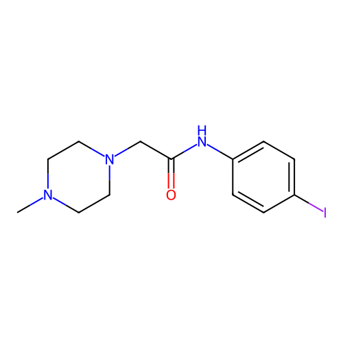 N-(4-iodophenyl)-2-(4-methylpiperazin-1-yl)acetamide structure