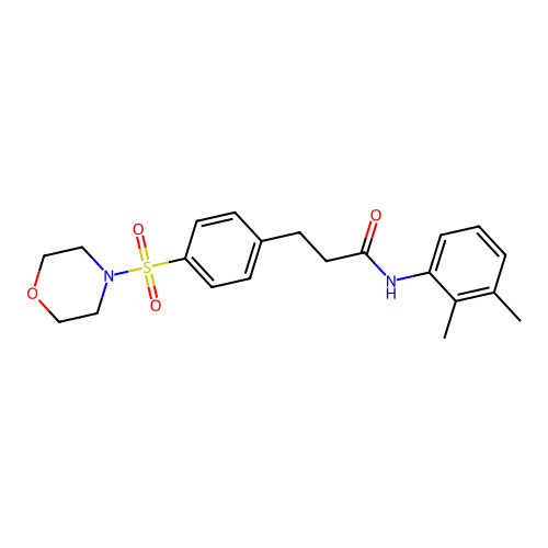 N-(2,3-dimethylphenyl)-3-(4-morpholin-4-ylsulfonylphenyl)propanamide structure