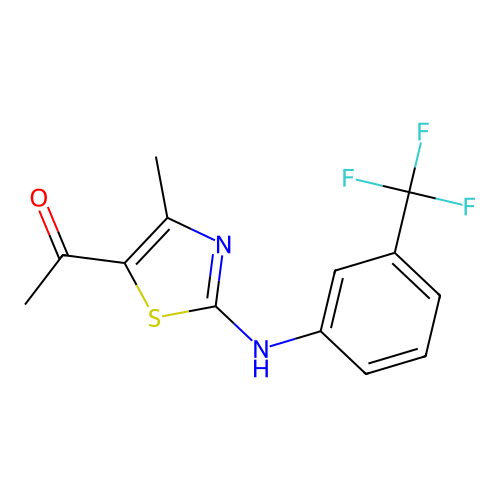 1-{4-Methyl-2-[3-(trifluoromethyl)anilino]-1,3-thiazol-5-yl}-1-ethanone structure