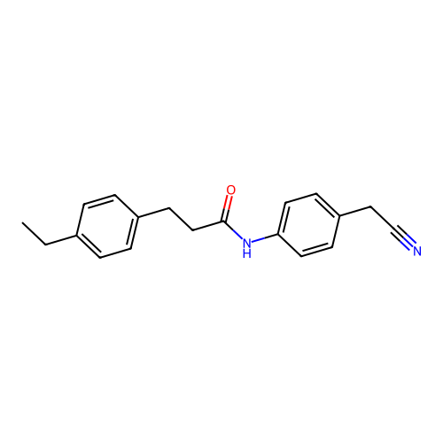 N-[4-(cyanomethyl)phenyl]-3-(4-ethylphenyl)propanamide structure