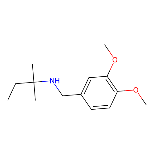 N-(3,4-dimethoxybenzyl)-N-(tert-pentyl)amine structure