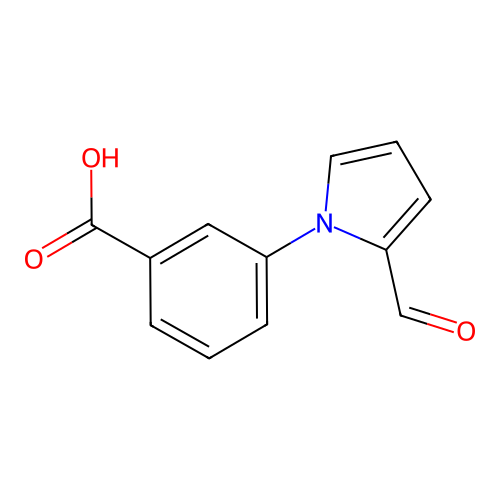 3-(2-formyl-1H-pyrrol-1-yl)benzoic acid structure