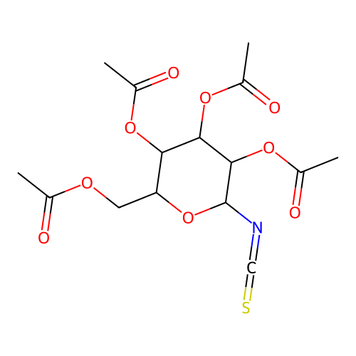 (3,4,5-Triacetyloxy-6-isothiocyanatooxan-2-yl)methyl acetate structure
