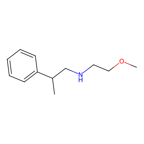 N-(2-methoxyethyl)-2-phenylpropan-1-amine structure