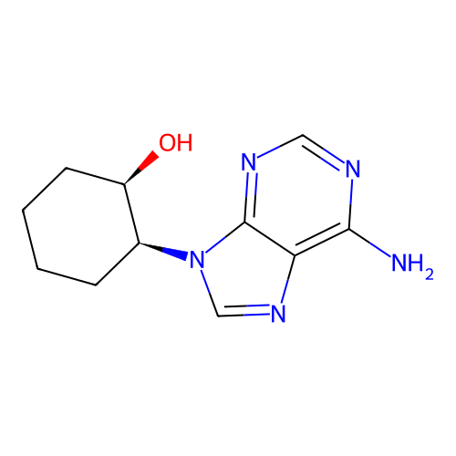 Cis-2-(6-amino-9H-purin-9-yl)cyclohexanol structure