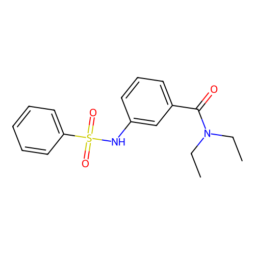 3-(benzenesulfonamido)-N,N-diethylbenzamide structure