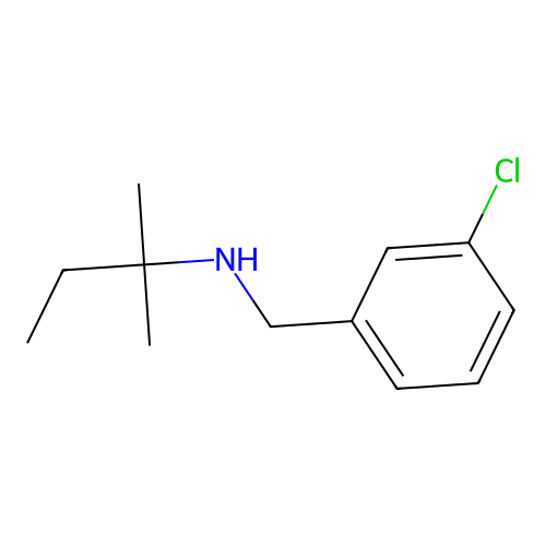 [(3-Chlorophenyl)methyl](2-methylbutan-2-YL)amine structure