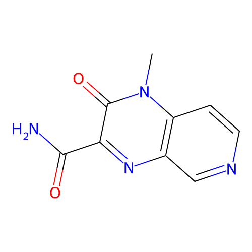 1-Methyl-2-oxopyrido[3,4-b]pyrazine-3-carboxamide structure