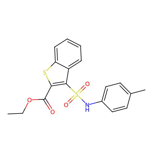 Ethyl 3-[(4-methylphenyl)sulfamoyl]-1-benzothiophene-2-carboxylate structure