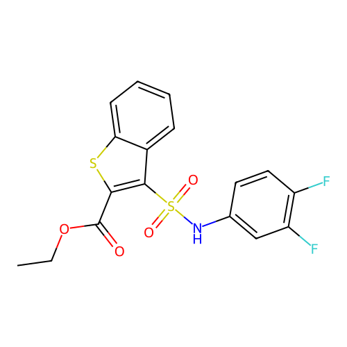 Ethyl 3-[(3,4-difluorophenyl)sulfamoyl]-1-benzothiophene-2-carboxylate structure