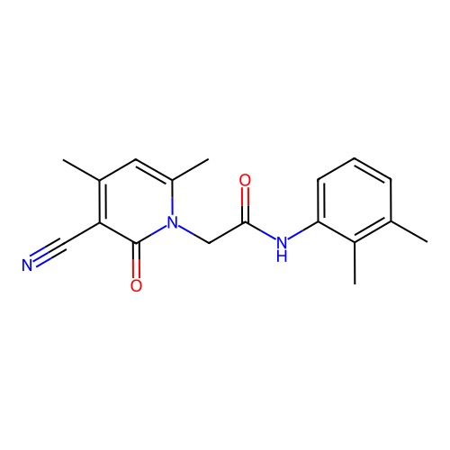 2-(3-cyano-4,6-dimethyl-2-oxopyridin-1-yl)-N-(2,3-dimethylphenyl)acetamide structure