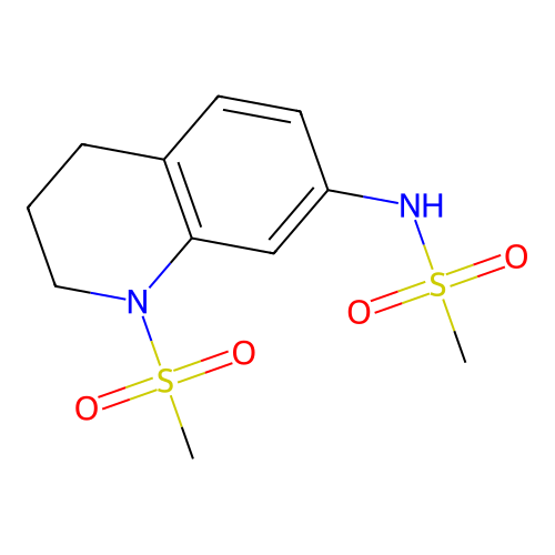 N-(1-methylsulfonyl-3,4-dihydro-2H-quinolin-7-yl)methanesulfonamide structure